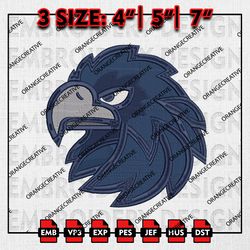 Monmouth Hawks Logo Embroidery file, NCAA Embroidery Design, Monmouth Hawks Machine Embroidery, NCAA Design