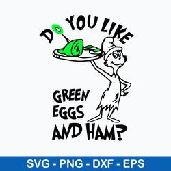 Do You Like Green Eggs and Ham Svg, Dr. Seuss Svg, Png Dxf Eps File