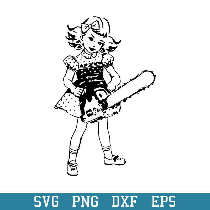 Chainsaw Girl Punk Goth Horror Svg, Girl Horro Svg, Halloween Svg, Png Dxf Eps Digital File.jpeg