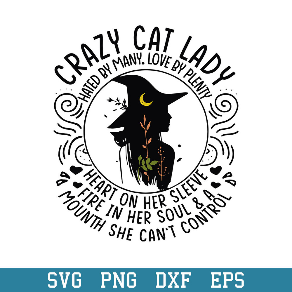 Crazy Cat Witches Svg, Witches Halloween Svg, Halloween Svg, Png Dxf Eps Digital File.jpeg
