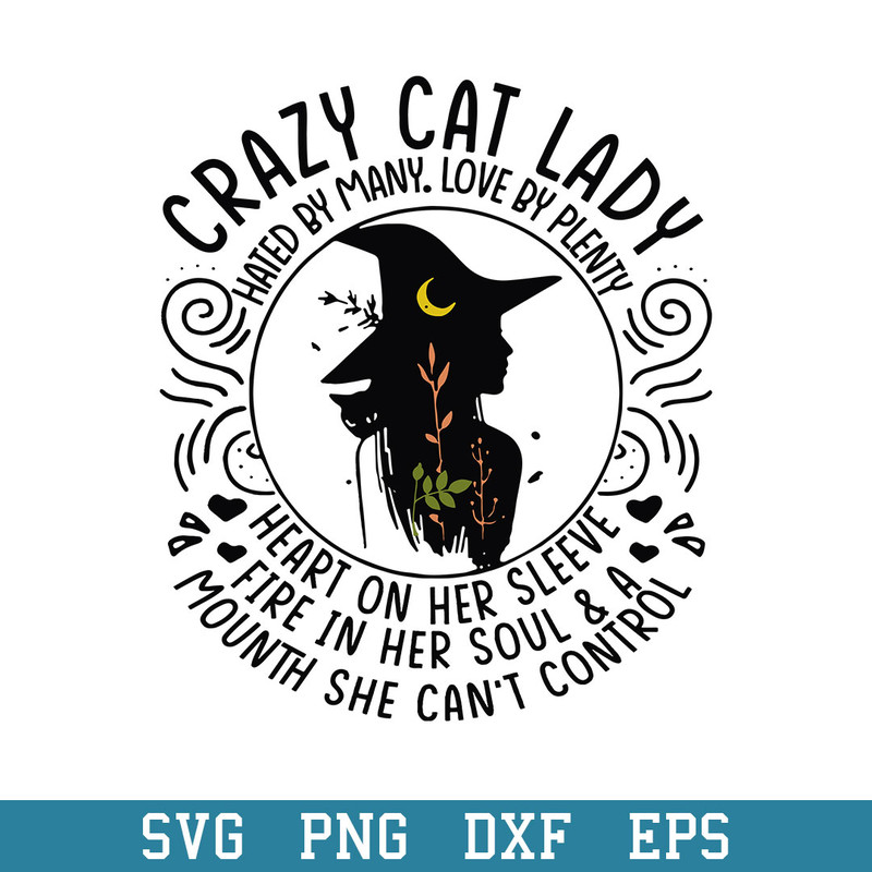 Crazy Cat Witches Svg, Witches Halloween Svg, Halloween Svg, Png Dxf Eps Digital File.jpeg