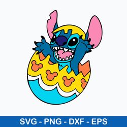 Easter Egg Stitch Svg, Stitch Cartoon Svg, Png Dxf Eps File