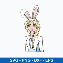Elsa in Bunny Ears Svg, Elsa Svg, Disney Pincess Svg, Png Dxf Eps File
