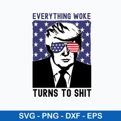 Everything Woke Turns To Shit Svgm Funny Quotes Svg, Png Dxf Eps File