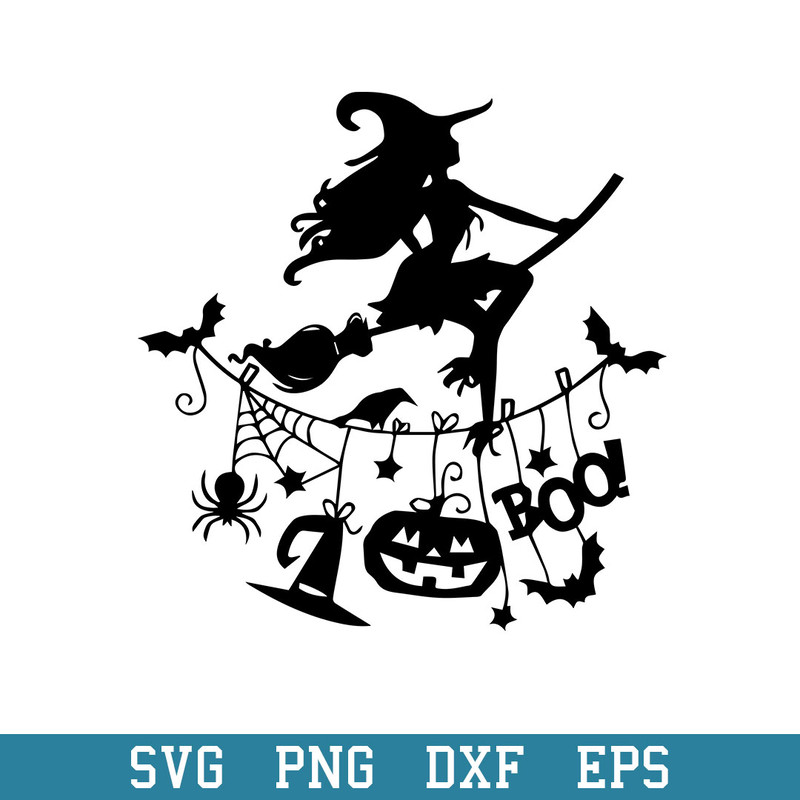 Halloween Boo Witch Svg, Halloween Svg, Png Dxf Eps Digital File.jpeg