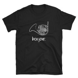 bonjour french horn shirt french horn tee french horn player french hornist french horn t-shirt french horn gift