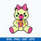 Female Gangster Teddy Bear Made Of Money Svg, Funny Svg, Png Dxf Eps File.jpeg