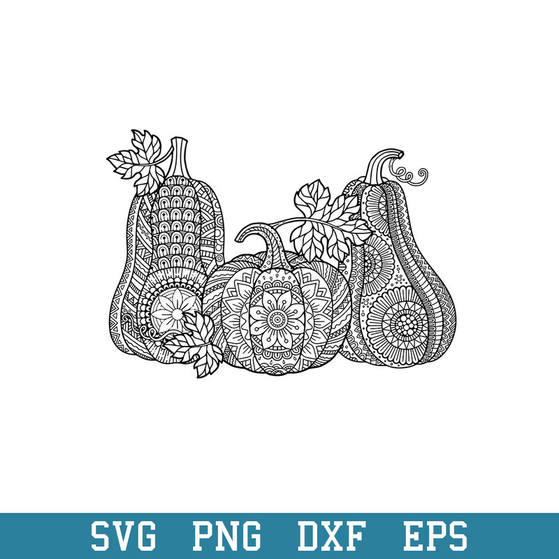 Halloween Pumpkin Mandala Style Svg, Halloween Svg, Png Dxf Eps Digital File.jpeg