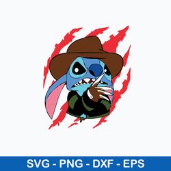 freedy stitch svg, freddy krueger svg, stitch svg, halloween svg, png dxf eps file