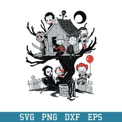 horror movies character svg, horror halloween svg, halloween svg, png dxf eps digital file