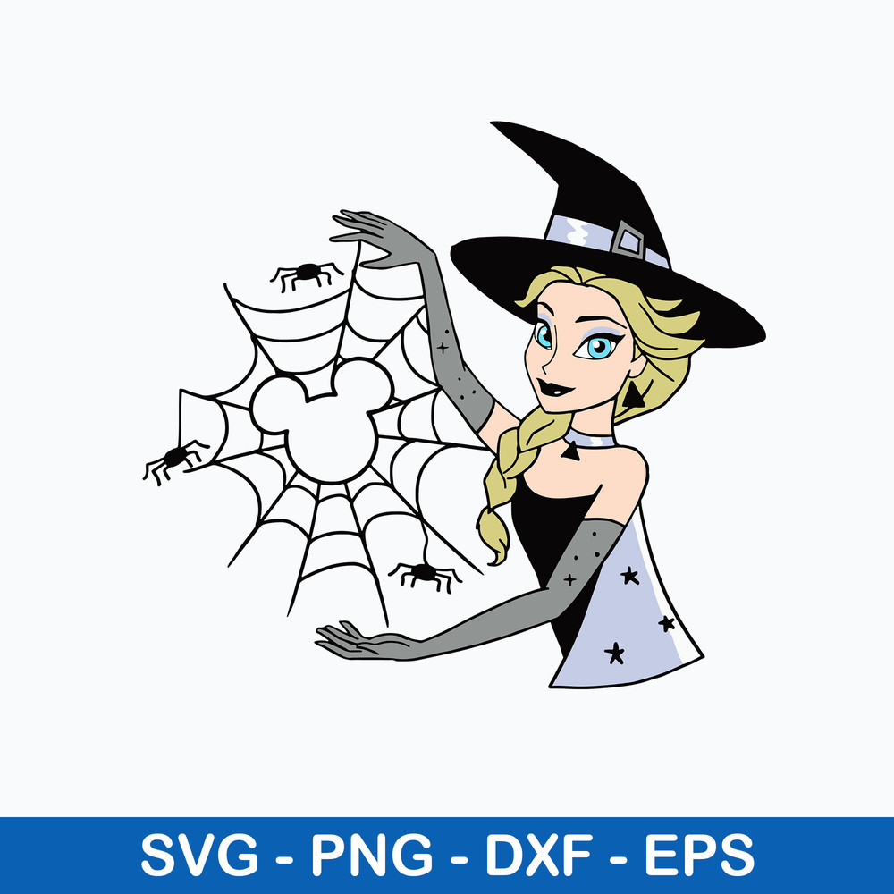 Frozen Elsa Princess Hallween Svg, Frozen Elsa Svg, Princces Svg, Halloween Svg, Png Dxf Eps File.jpeg
