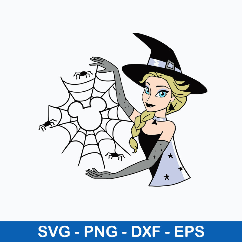 Frozen Elsa Princess Hallween Svg, Frozen Elsa Svg, Princces Svg, Halloween Svg, Png Dxf Eps File.jpeg