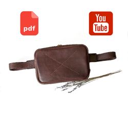 PDF Chest bag pattern - men's sling bag pattern - Download PDF & video TUTORIAL