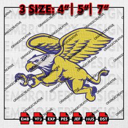 NCAA Canisius Golden Griffins Logo Embroidery file, NCAA Embroidery Design, Canisius Golden Griffins Machine Embroidery