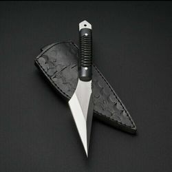 7''inch Steel Blade Wood Handle Kiridashi Knife for Survival for Him, Handmade