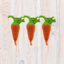 Miniature carrot for cute Easter gift or decorations, Easter amigurumi carrots, miniature vegetable, dollhouse miniature