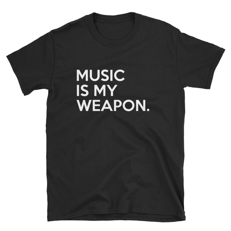 Music Teacher Shirt  Musician Shirt  Music Is My Weapon  Music Teacher Tee  Music Teacher Gift  Musician Tee  Musician T-Shirt.jpg