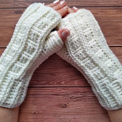 Crochet fingerless gloves for women easy pattern Fingerless mittens arm warmers tutorial video Computer gloves cold hand