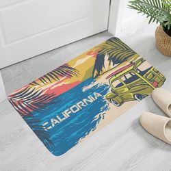 Plush Doormat Size 23.6"/ 15.7" in Picnic Carpet