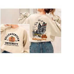 halloweentown university est 1998 double-sided sweatshirt, halloweentown crewneck, halloweentown 1998 shirt, halloween s