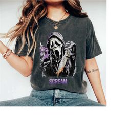 ghost face scream halloween shirt, ghost face lover shirt, halloween ghostface tshirt, spooky halloween ghost tee, hallo