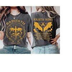 basgiath war college double-side shirt, fourth wing, dragon rider shirt, rebecca yoros shirt, fourth wing, bookish shirt