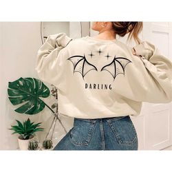 darling bat boys crewneck sweatshirt,back design sweatshirt,velaris sweatshirt, bat boys wings acotar,gift rhysand, acot