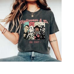 halloween co est 1957 horror movie comfort colors shirt, halloween scream shirt, scream horror movie, scream ghostface,