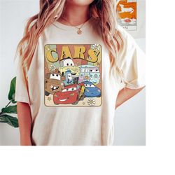 retro lightning mcqueen comfort shirt, vintage disney cars shirt, cars theme birthday,disney car pixar shirt,cars charac