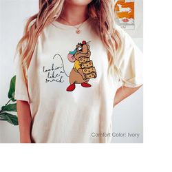 lookin' like a snack gus-gus comfort shirt, disney cinderella shirt, disney snacks, disneyland trip shirt, disney family