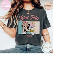 comfort color disney minnie daisy shirt, retro disney girl trip 2023 shirt, vintage minnie daisy 2023, disneyworld shirt