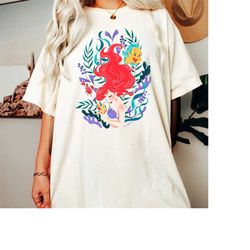 vintage little mermaid comfort colors shirt, little mermaid ariel shirt, princess shirts, gifts for her,disney princess