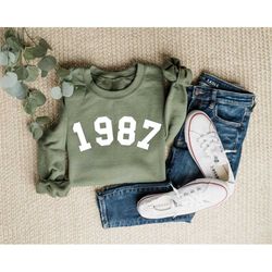 custom birth year shirt, custom birthday shirt, 1985 birth year number shirt, birthday gift for women,birthday sweatshir