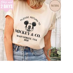 retro mickey & co shirt, please return to, disneyland shirt, mickey mouse shirt, disney trip shirt, disneyworld tee, mic