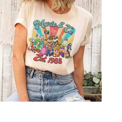 super mario birthday shirt, custom super mario birthday party shirt, super mario cousin shirt, birthday mario, mario & c