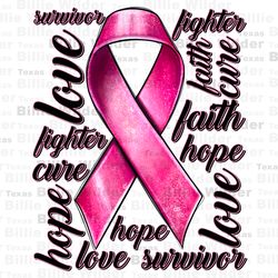 breast cancer ribbon hope love faith png, cancer awar