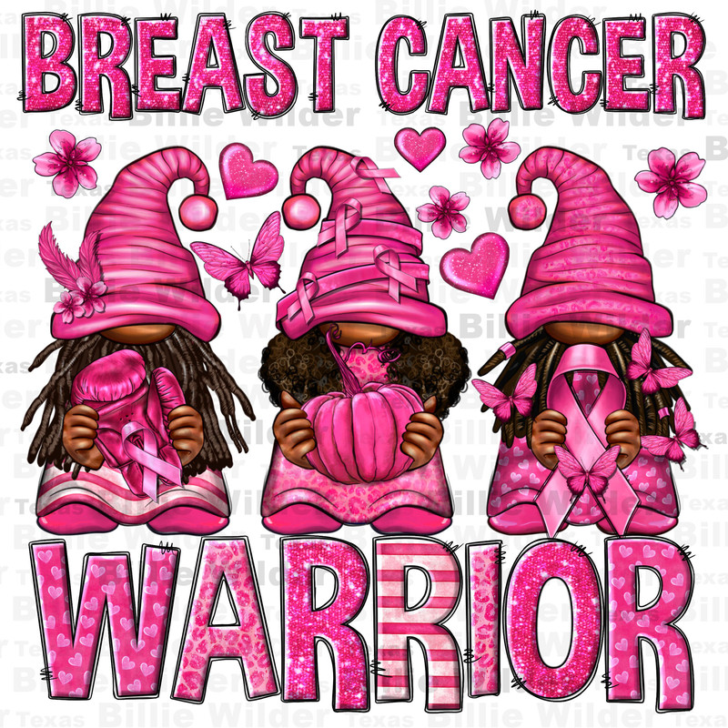 Breast Cancer warrior afro gnomes png sublimation design download, Cancer Awareness png, fight Cancer png, sublimate designs download - 1.jpg