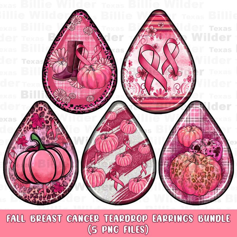 Fall breast cancer teardrop earrings png sublimation design bundle, Breast Cancer teardop earrings png,Cancer png,sublimate designs download - 1.jpg