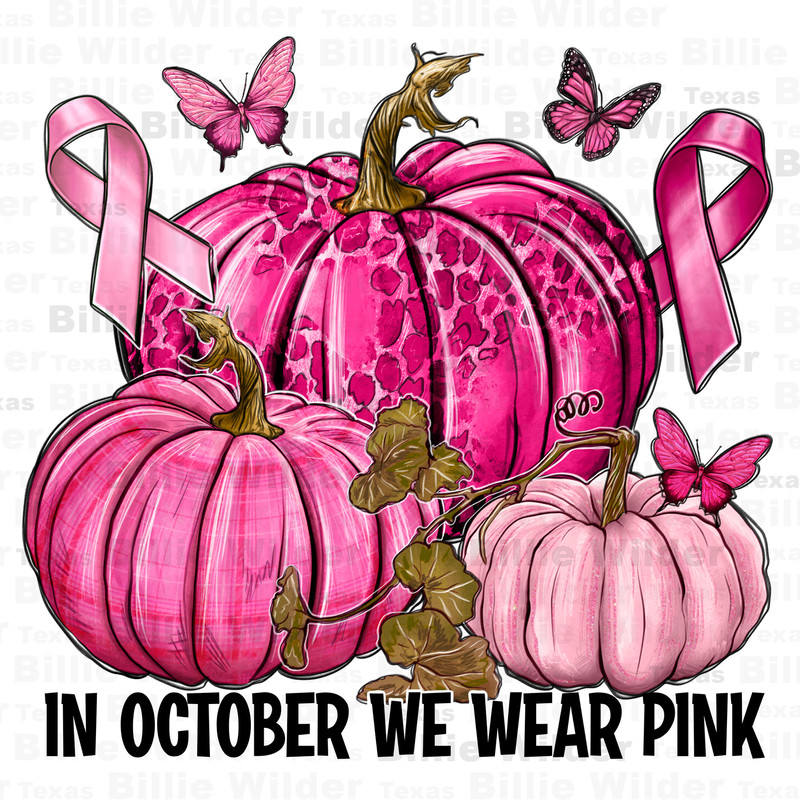 In October we wear pink with pumpkin png sublimation design download, Cancer Awareness png, find a cure png, fight Cancer png, download - 1.jpg