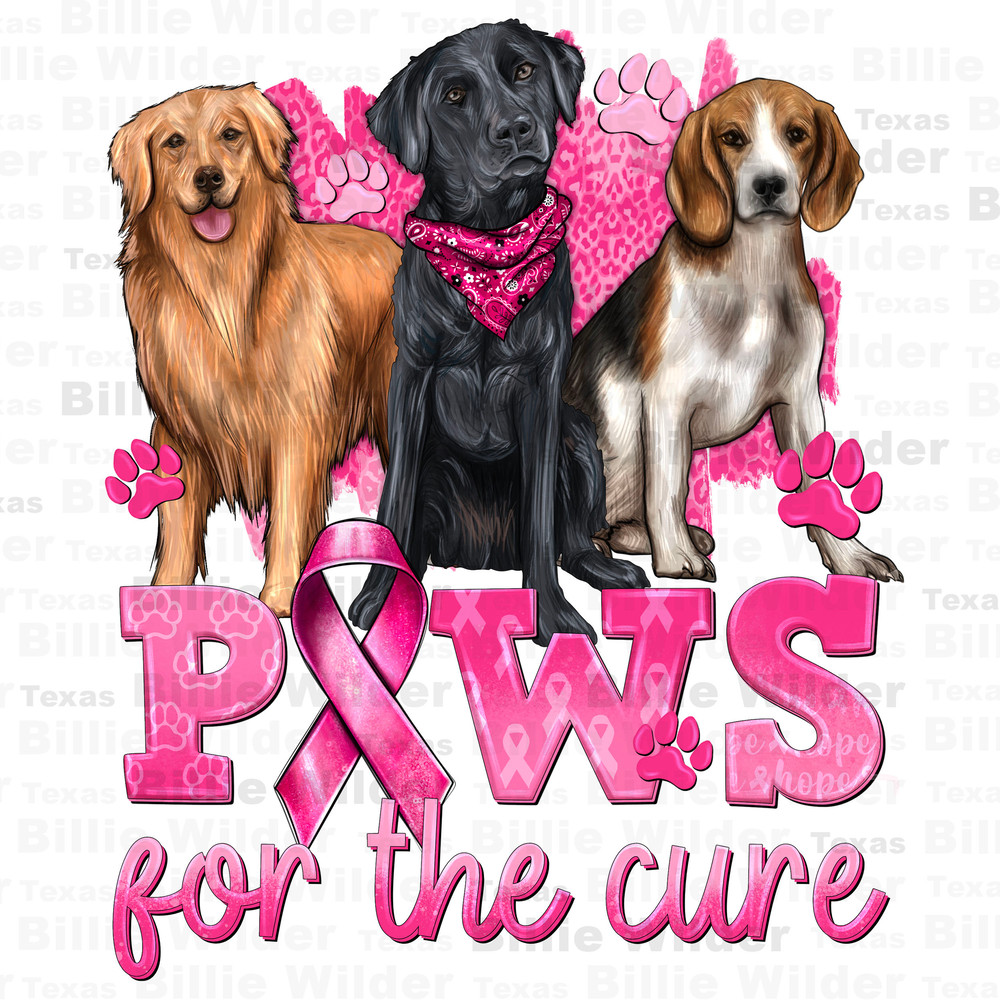 Paws for the cure png sublimation design download, Cancer Awareness png, find a cure png, fight Cancer png, sublimate designs download - 1.jpg