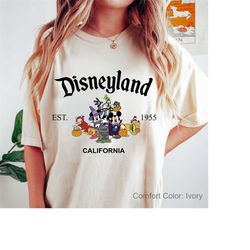 retro disneyland est 1955 shirt, mickey and friends halloween team, disney halloween shirt, wdw magic kingdom, halloween