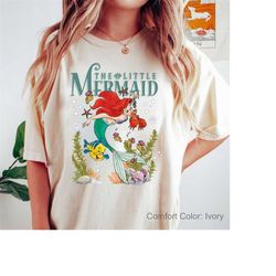 retro little mermaid comfort shirt, black girl magic shirt, black queen, ariel mermaid shirt,the little mermaid live act