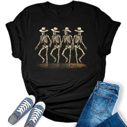 womens dancing skeletons t-shirt