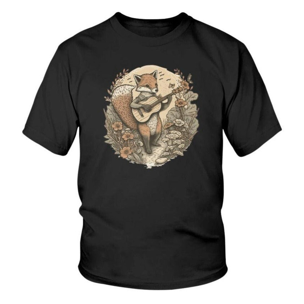 Fox Playing Guitar Youth Graphic Tee.jpg