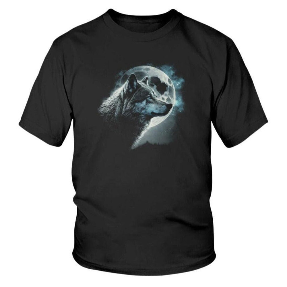 Midnight Moon Wolf Shirt Youth Graphic Tee.jpg