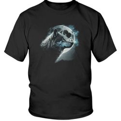 midnight moon wolf shirt youth graphic tee