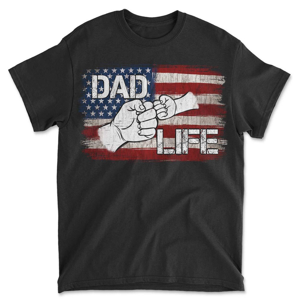 Dad T-Shirt Dad Life American Flag Graphic Shirt.jpg