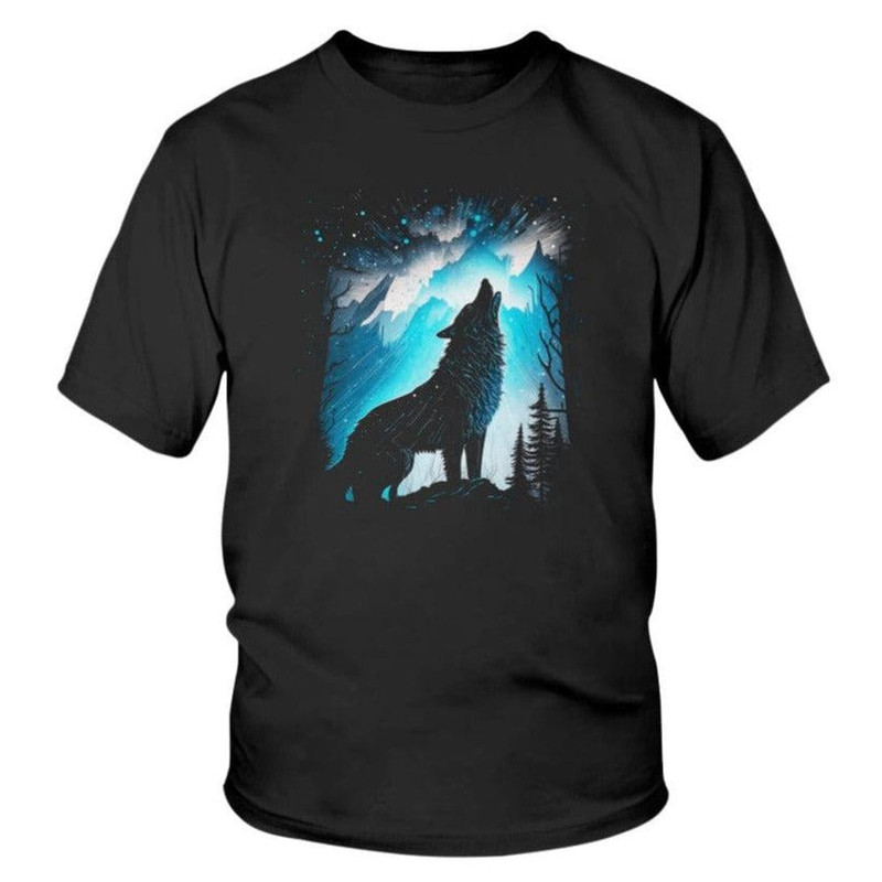 Blue Mountain Astroid Wolf Shirt Youth Graphic Tee.jpg