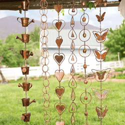 Hot Outdoor Heart-shaped Butterfly Kettle Wind Chimes Decorative Pendant