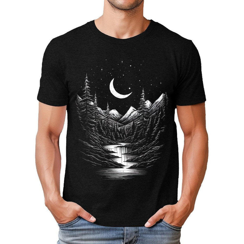 Forest Stream Mens Graphic Tee Premium Short Sleeve Shirt.jpg